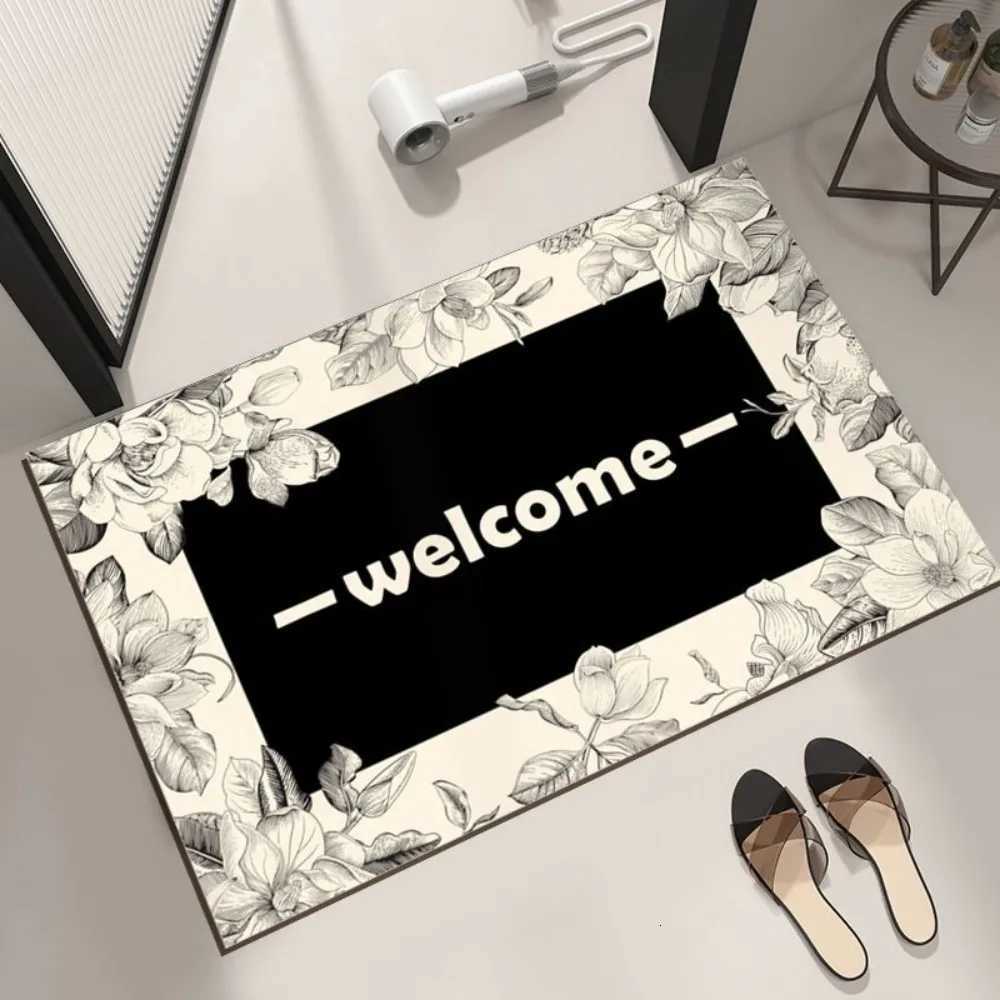 Luxurious VIKAMA Nordicstyle Diatom Mud Antislip Entrance Hall Bathroom Carpet Antislip Absorption Floor Mat Home Decoration Rug Y251105
