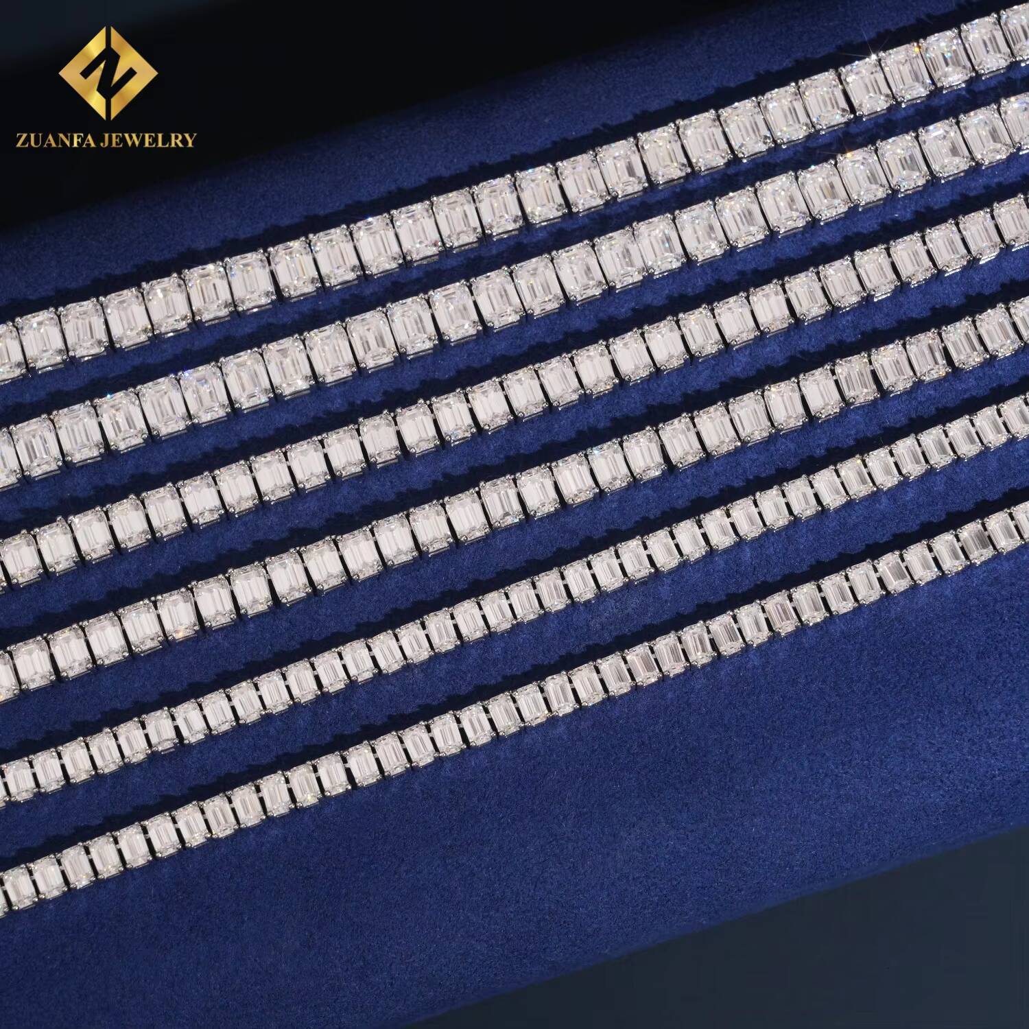 New Arrival Luxury Tennis Chain 925 Silver Moissanite Tennis Chain Pass Diamond Tester with GRA Certification Stone Necklace