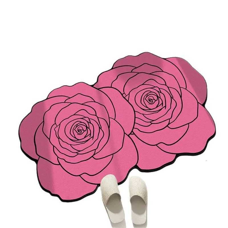 Luxurious Light Luxury French Carpet Bathroom Floor Mat Toilet Sink Door Antislip Mat Dirty and Absorbent Foot Mat Diatom Mud Y251105