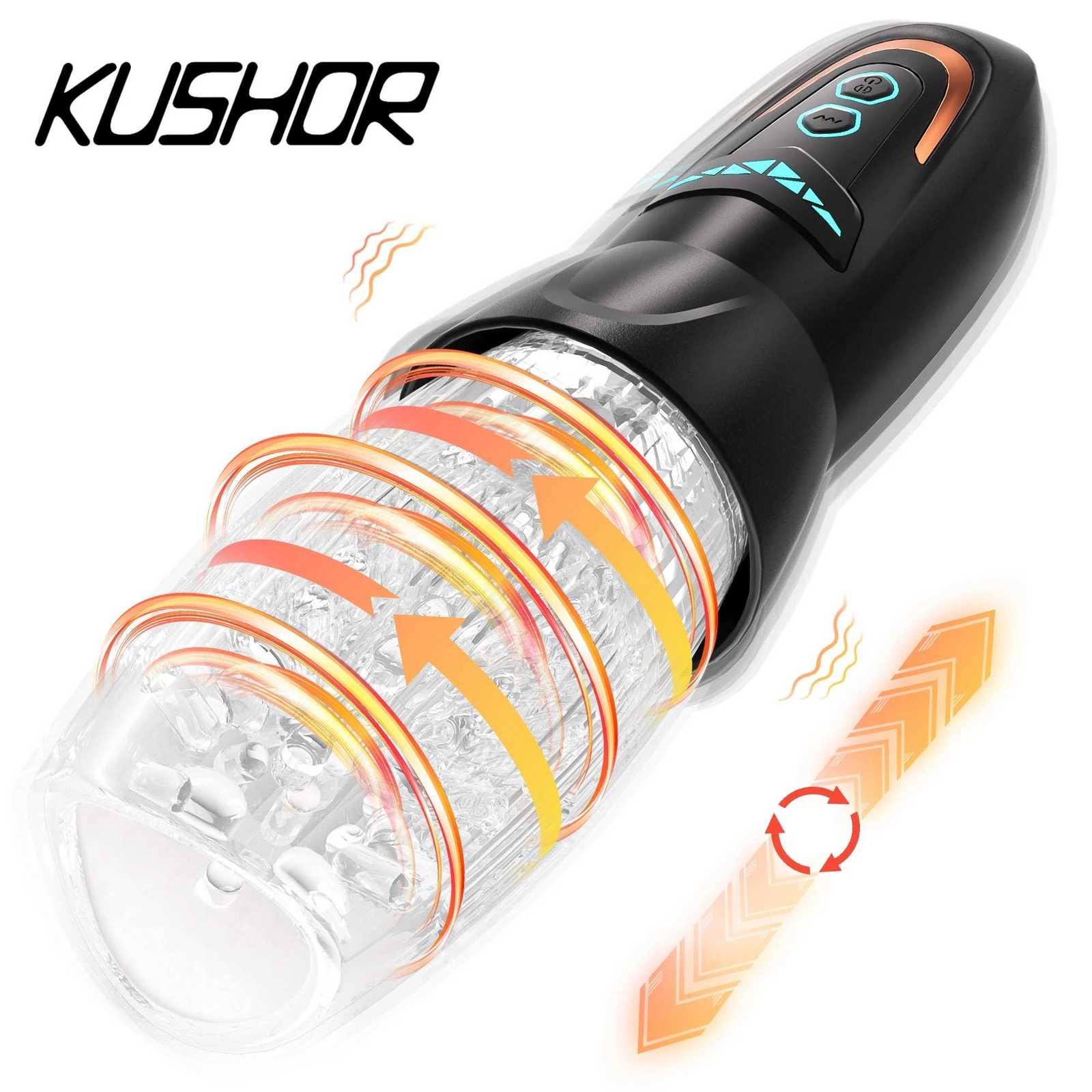 Automatic Rotation Male Masturbators Cup Blowjob Pocket Pussy Sex Machine Penis Massager Glans Trainer Adult Sex Toys for Man W250906