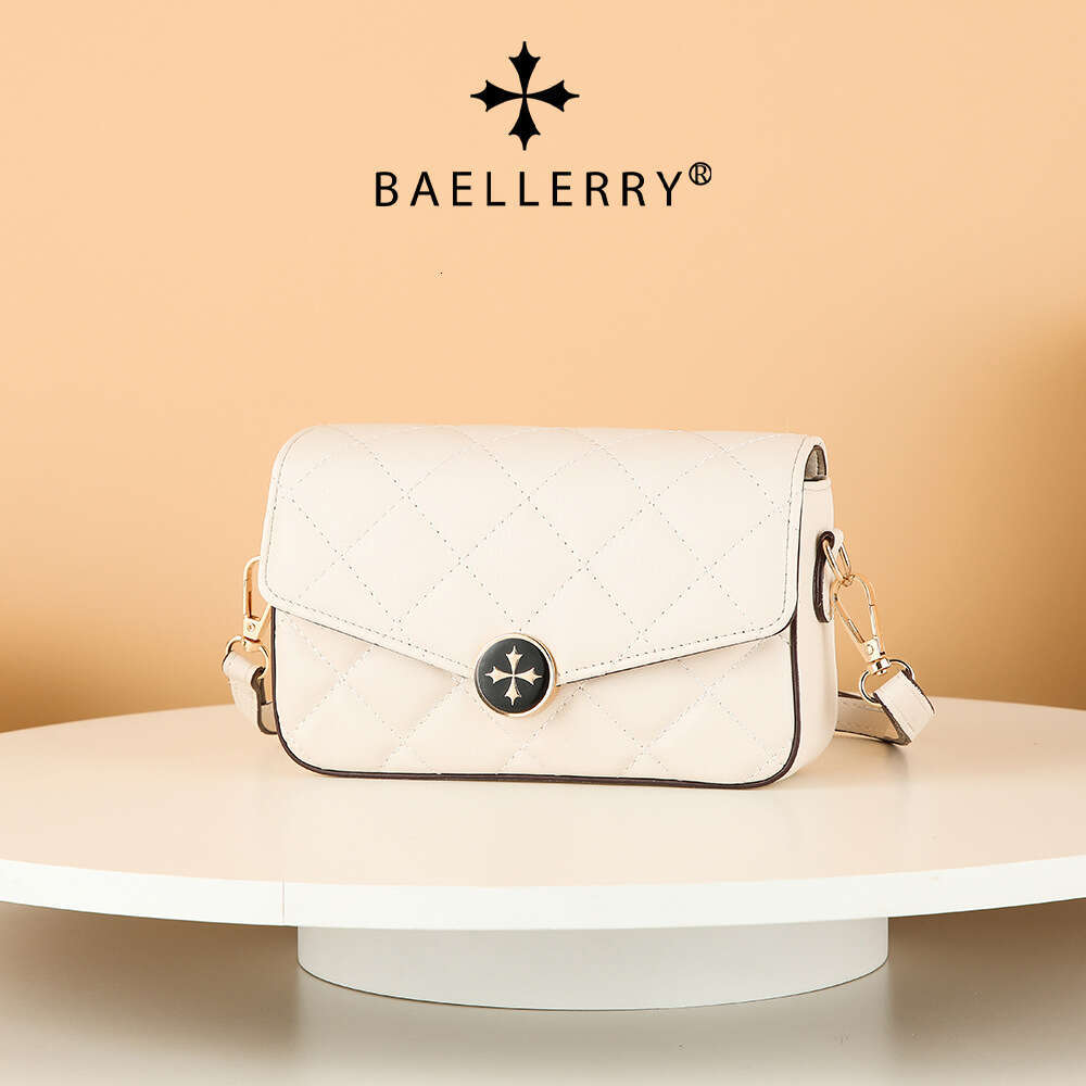 Women's New Baellerry Quilted Diamond Buckle Small Square Versatile Shoulder Crossbody Bag for Women
