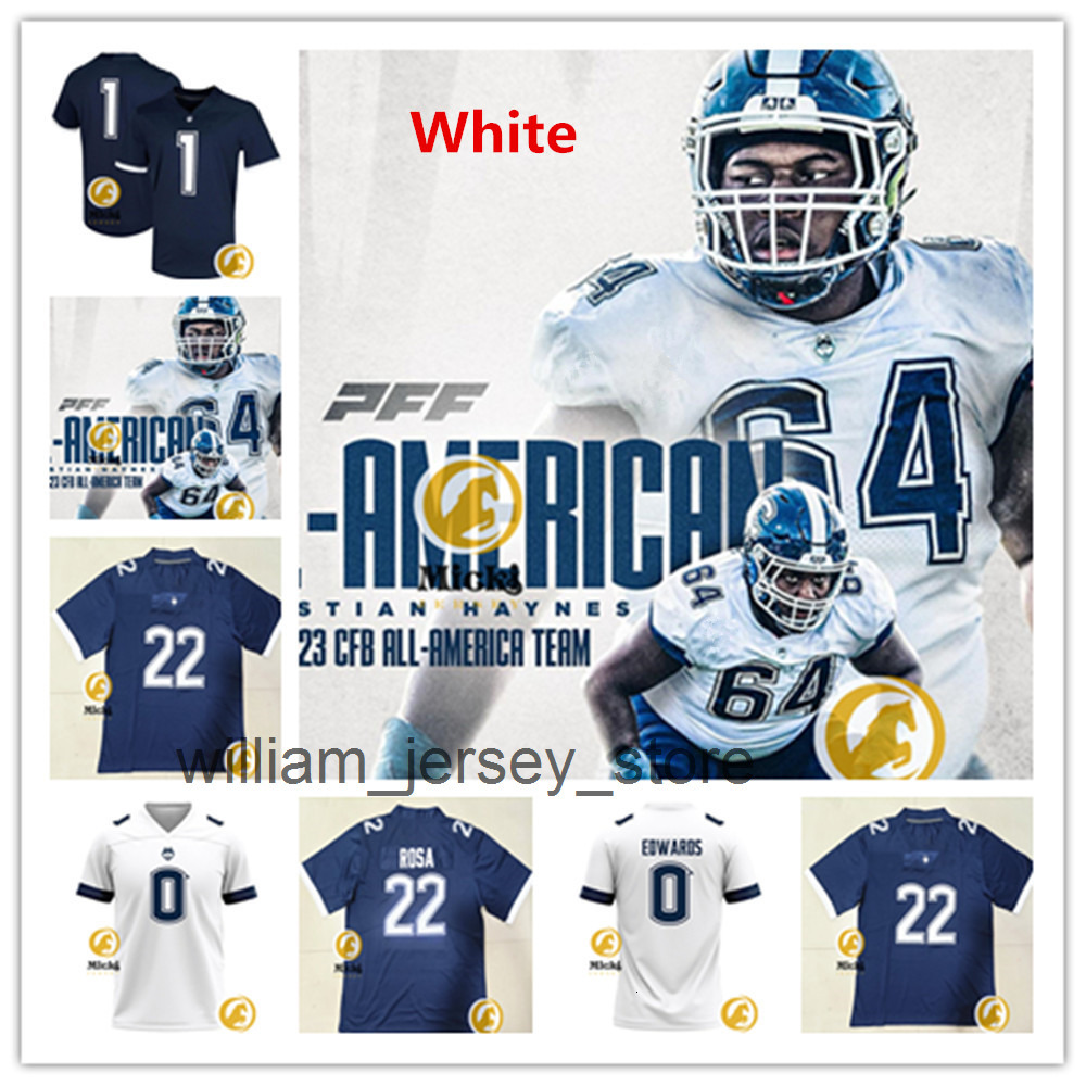 Skyler Bell Uconn Jersey 88 Cooper Ackerman 30 Dominic Toy 9 Zackary Drawdy 11 Durell Robinson 81Louis Hansen Custom Stitched Uconn Huskies Football Jerseys