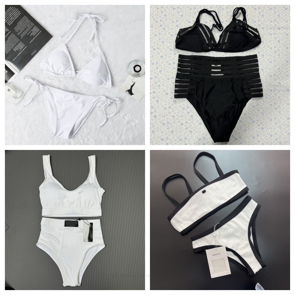 summer beach sunshine womens swimwear swimsuit designer high-end luxury bikini c channels chanellies letter diamond stitching sexy one-piece two-piece bikinis ANTX