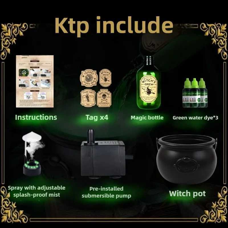 Halloween Black Witch Bowl Magic Float Bottle and Diffuser Horror House Decoration Hocus Pocus Party Scary Props Halloween DecorXJ250906