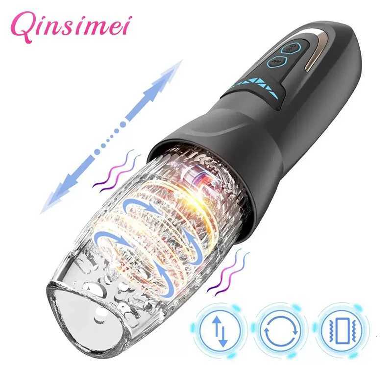 Automatic Masturbator Cup Machine Electric Piston Rotating Sucker Male Blowjob Vagina Dildo Real Oral Vibrator Sex Toys for Men W250906