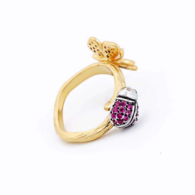 DHpet Fashion - Creative Butterfly & Ladybug Rings for Women in Korean Style