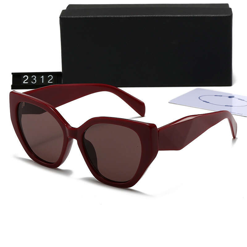 New Style Personality Large Frame Cat Eye Korean Version Hip Hop Sweet UV Protection Sunglasses 2312 c37