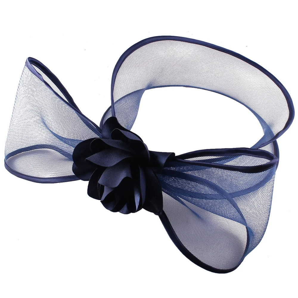 Navy Fascinator Wedding Pillbox Hat Women Elegant Fascinator Hats Hair Clip Church Ladies Party Headpiece Fashion Headwear 250905