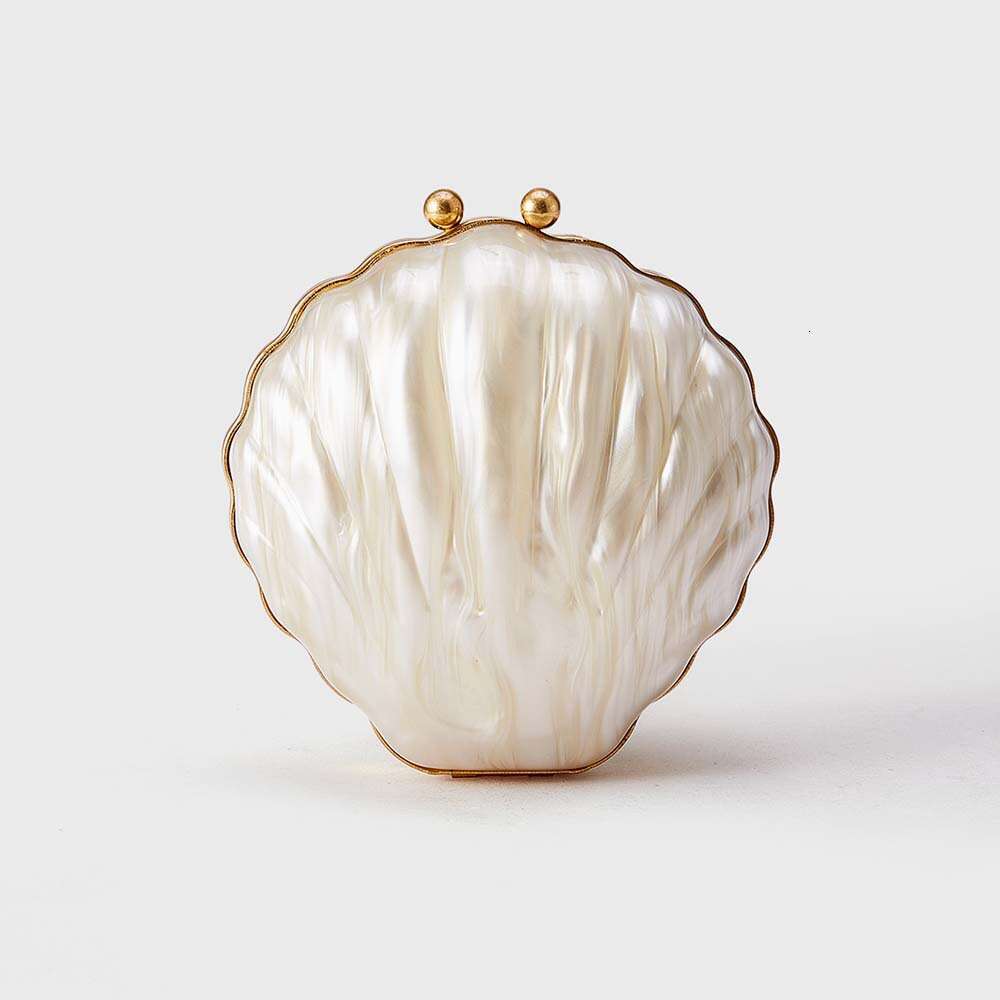 Women's New Fashion Shell Pearl Acrylic Bag Single Shoulder Crossbody Party Clutch