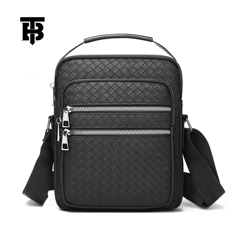 Designer Bag Men's Bag Luxury Bag New Crossbody Bag Simple Plaid Casual Fashion Trendy Shoulder Bag Business Commuter Office Worker Men's Ba