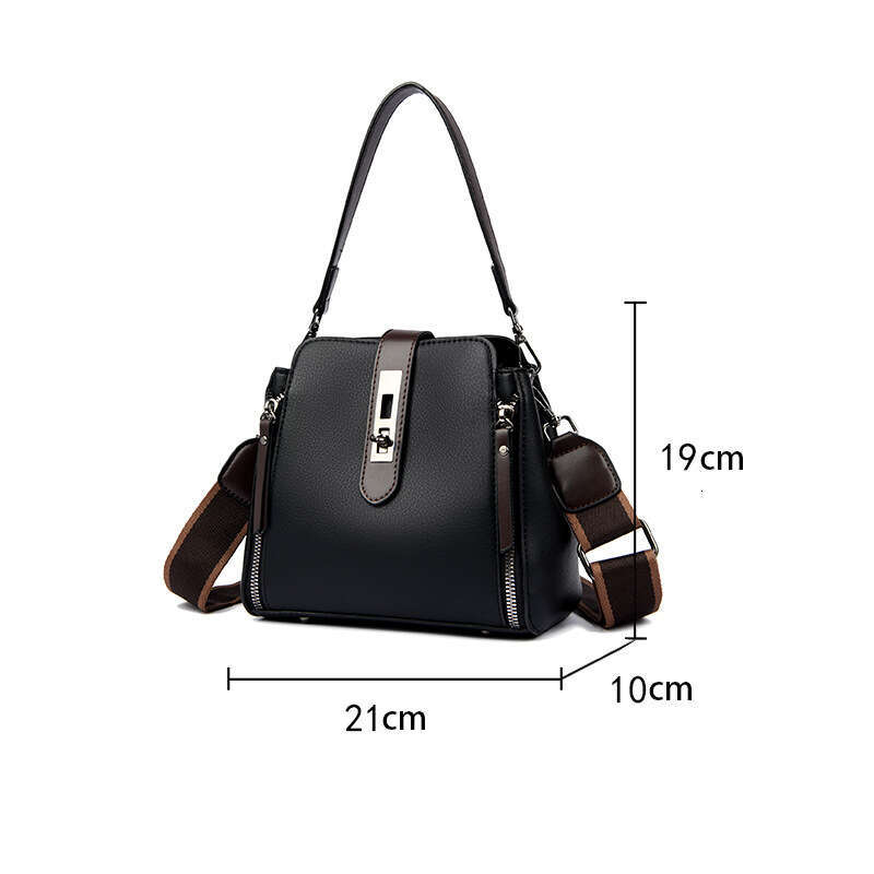 Fashion Women's New Style Ladies Handbag High-end Versatile Shoulder Bucket Large Capacity Crossbody Bag