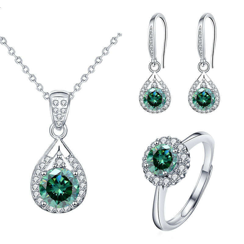 DHpet High - end Moissanite Jewelry Set: A Perfect Mother's Day Gift
