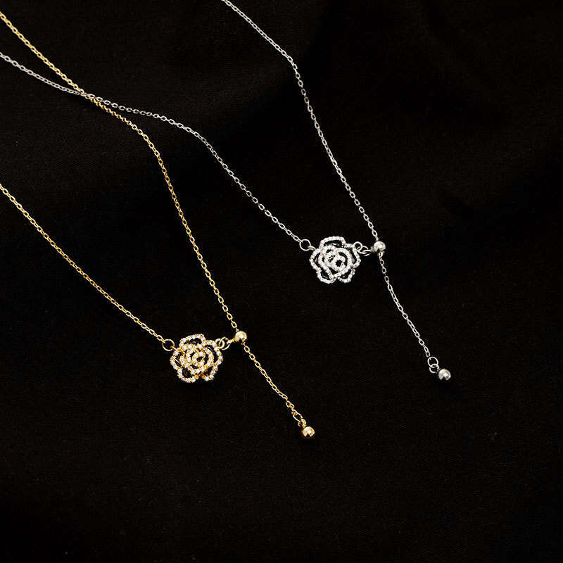 DHpet S925 Silver Camellia - Inspired Necklace by Banyan Tree