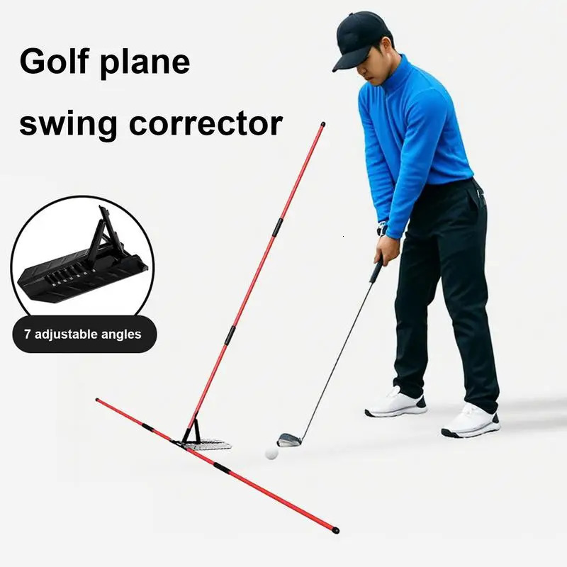 Golf Swing Alignment Rod Stick Holder Practice Plate Trainer Angle Adjustment Posture Correction Aid 250906