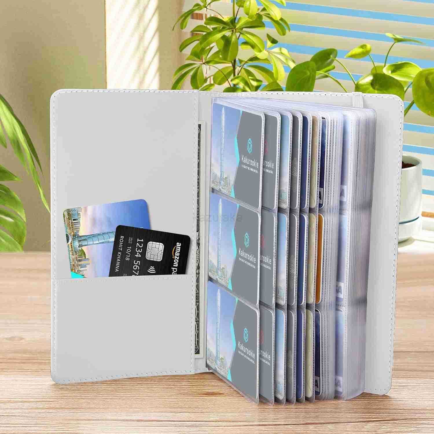 Business Card Book Holder Organizer for Women 240 Card Capacity Stylish Name Card and CARD Holder for Professionals FlowerGrass Z250906