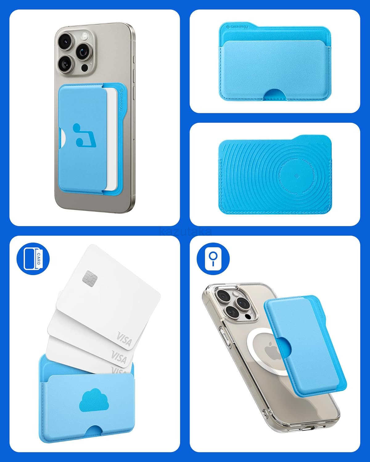 Folder Pop Builtin Magnet NonSlip Silicone pad Vegan Leather Wallet Magnetic Card Holder Sleeve Compatible with Magsafe for iPhone 16 15 14 13 12 Seri