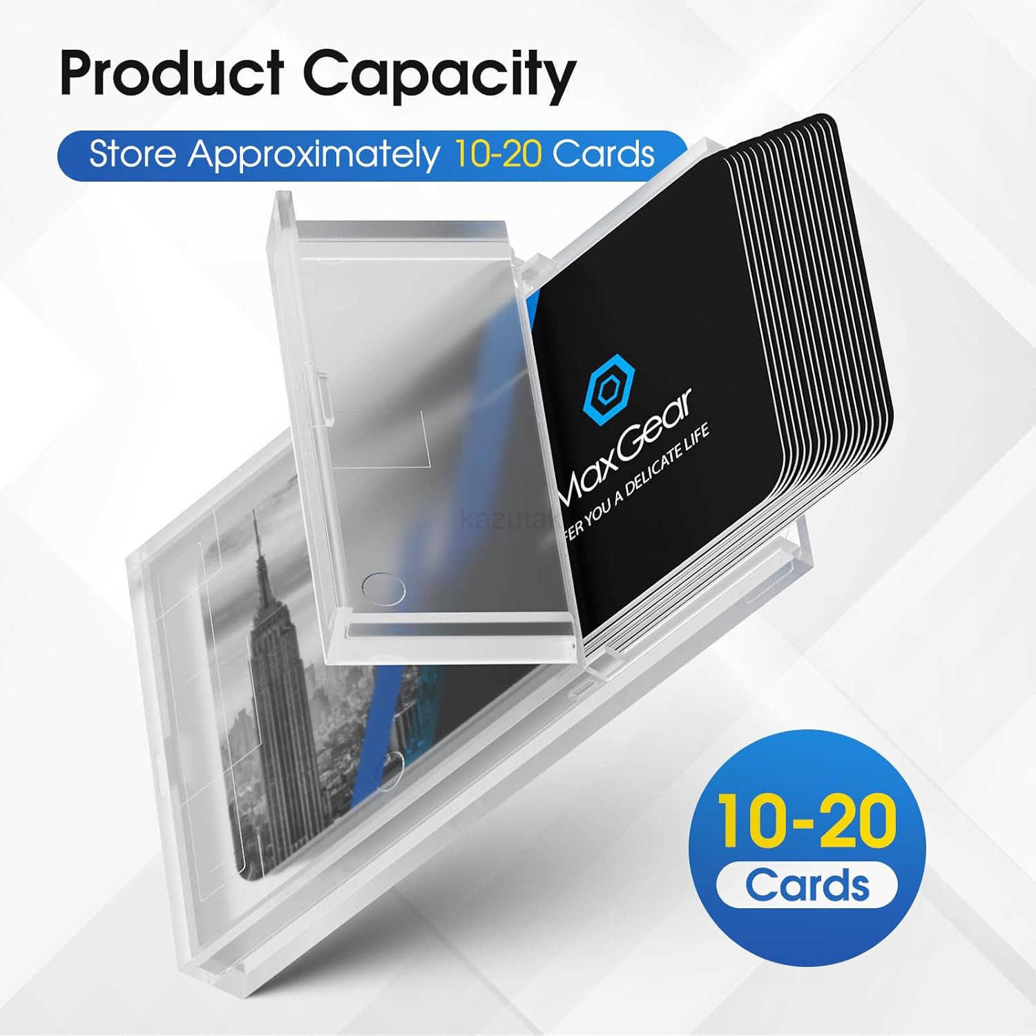 3 Pack Plastic Business Card Holder Clear Card Case for Men Women Slim Professional CARDs Carrier for Business Cards Super Light 39 x 25 x 04 inches Z