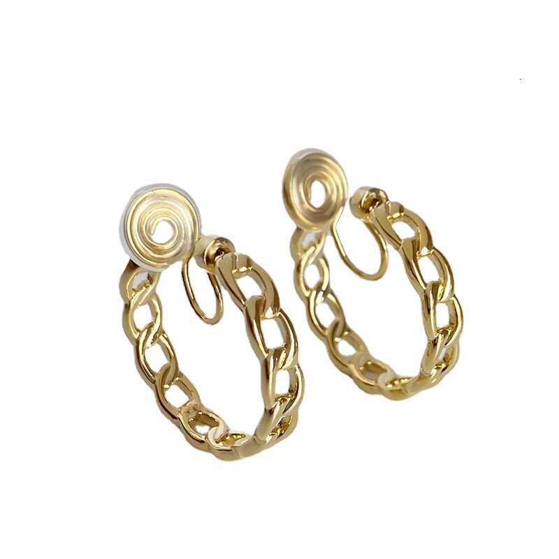 DHpet Moving Hoop Earrings for Women Without Pierced Ears Mosquito Coil Clips Non-Pierced Ear Accessories Personality Fashion 2021 New Model