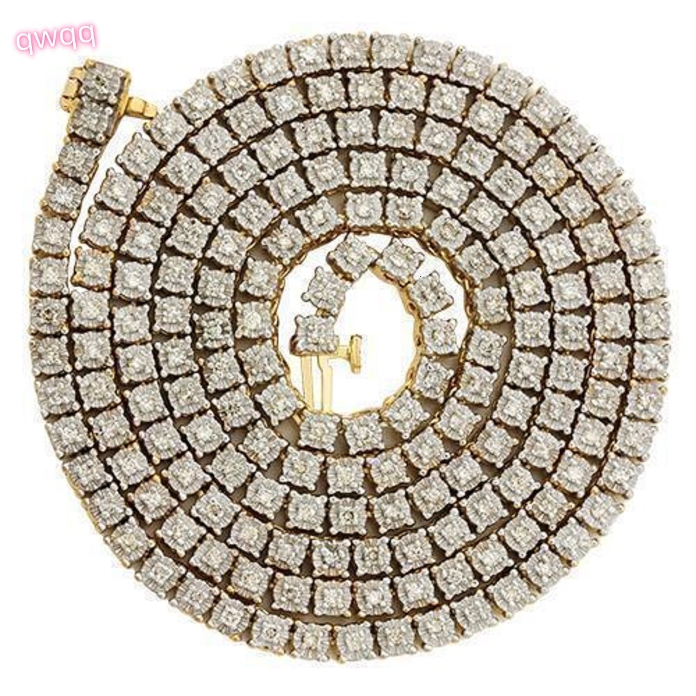 Iced Out Moissanite Diamond VVS Clarity Tennis Chain Singal Row Hip Hop S925 Sterling Silver Party Wear Jewelry For Women