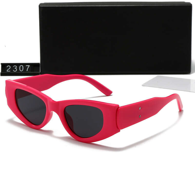 New Small Frame Cat Eye fashion Trend Modern Hip Hop Personality Anti-ultraviolet Sunglasses 2307 8d5