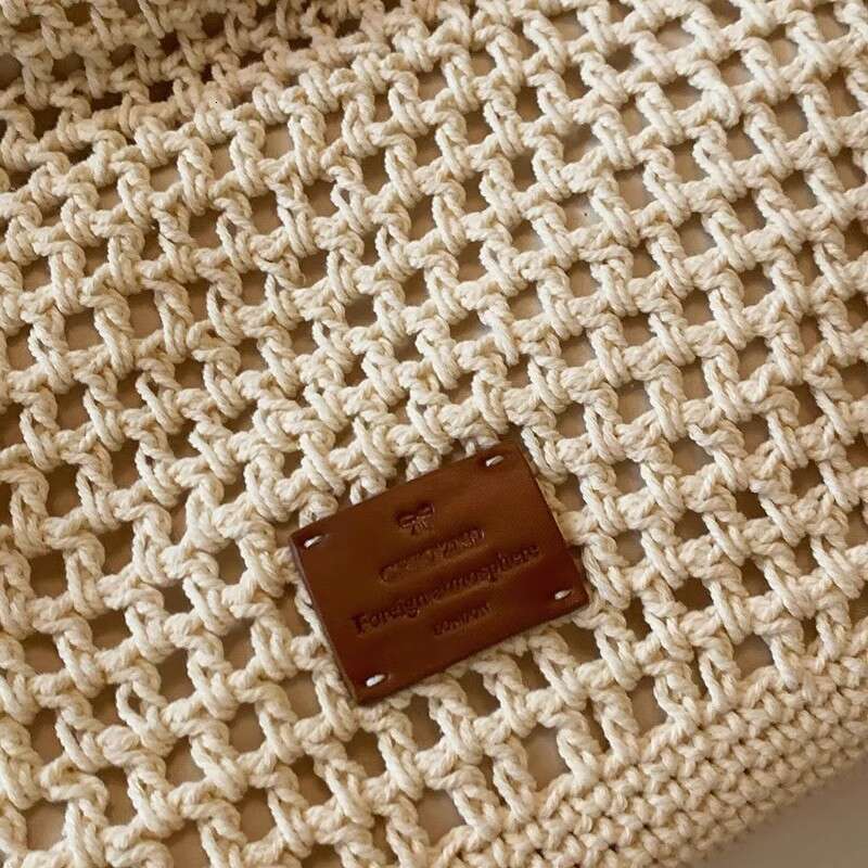 Nanfeng Chio2nd Sunset Afterglow Tote for Women Summer Hollow Woven Lazy Relaxed Feel Shoulder Bag