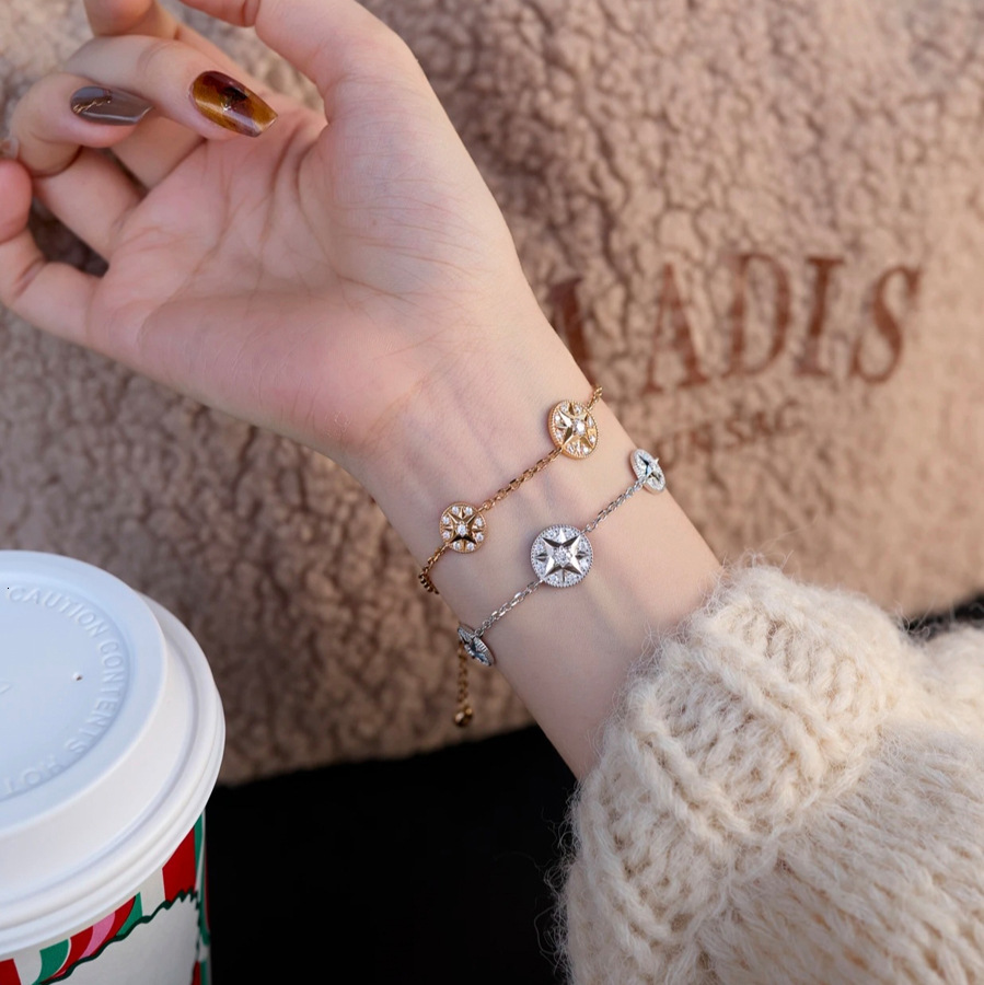 Zircon Round Star Pendant Personality Temperament Bracelet Niche Simple Versatile Jewelry - view 4