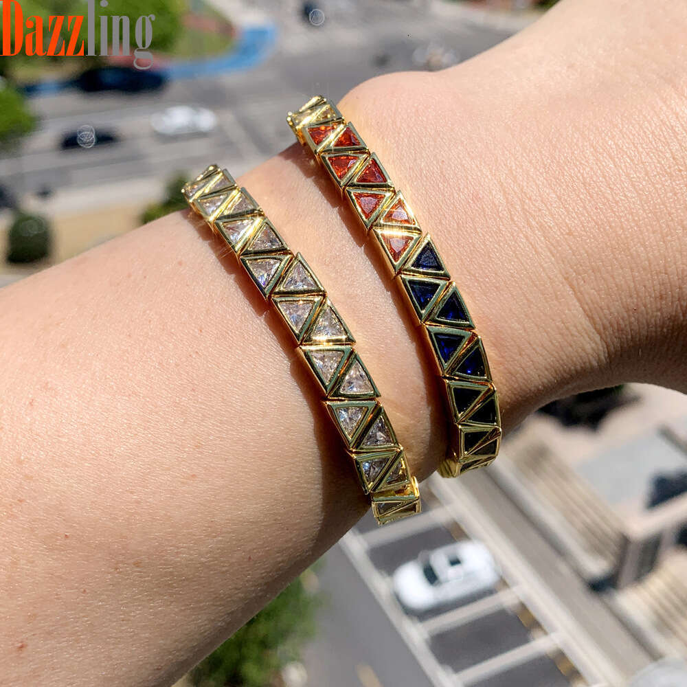 DHpet New European - American Style Triangular Zircon Elastic - cord Bracelet