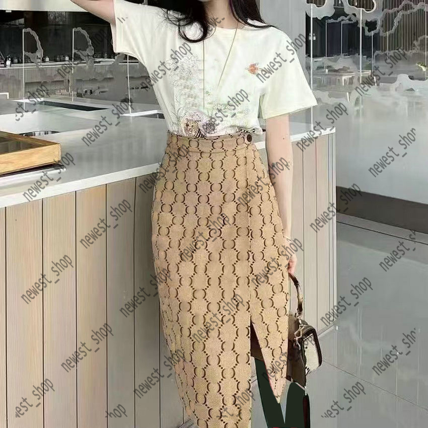 Spring Womens Skirts designer women Double letter print Skirt lady luxury Slim fit Dress Sexy Ladies Dresses Party S-XL