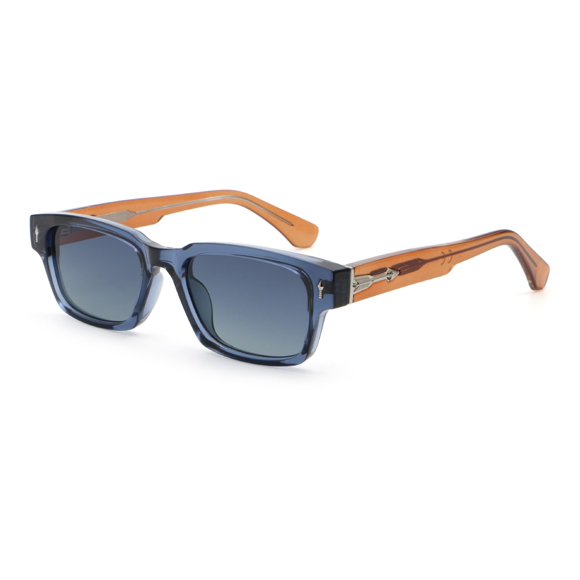 New Square framed Sunglasses with Beige Nails American Retro style High end Unisex Shades in European and American Fashion