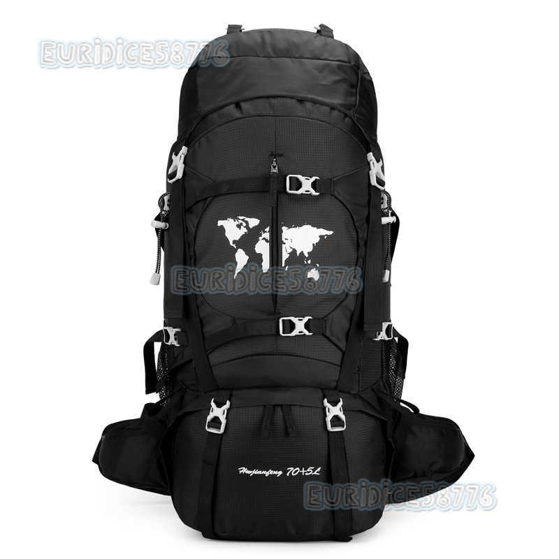 75l Large Capacity Mountaineering Bag Oxford Cloth Outdoor Hiking Backpack Travel Camping Frame Backpack H250906