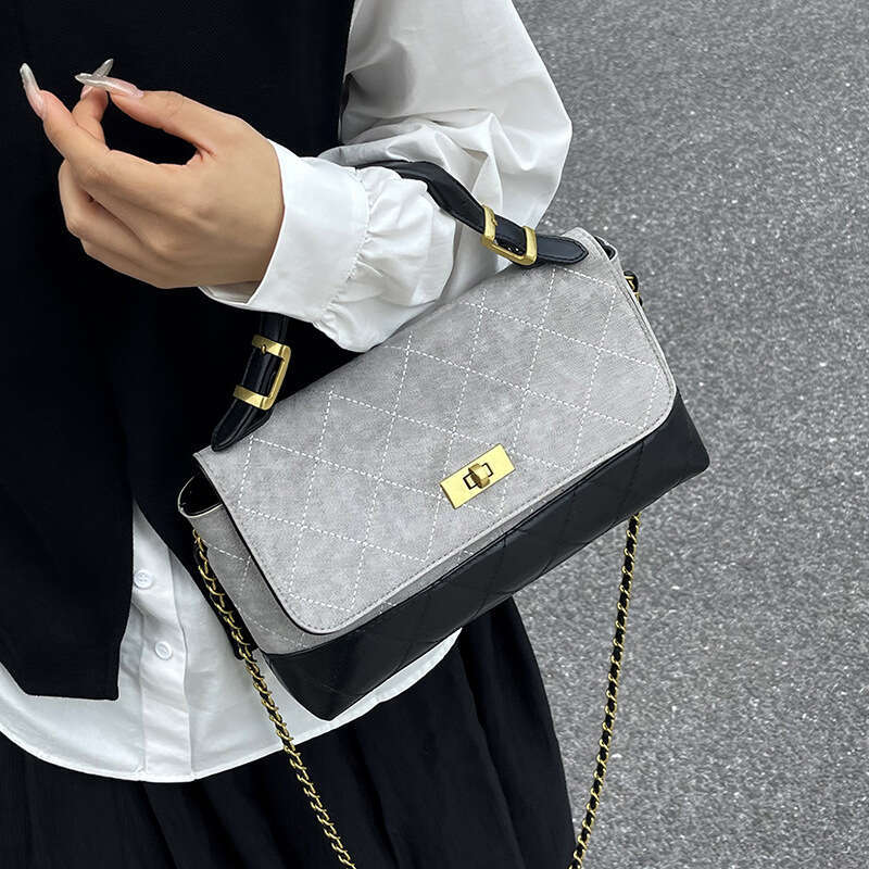 Quilted Embroidery for Women 2025 Autumn Winter New Matte Crossbody Fashion Handbag Small Tote Bag