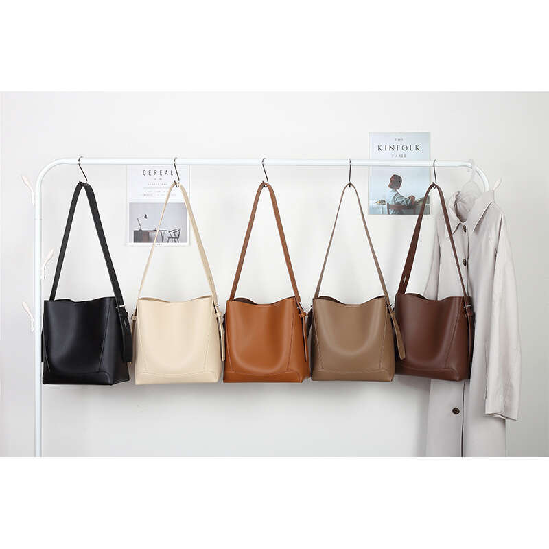 for Women Autumn Winter 2025 New Women's Crossbody Genuine Leather Versatile Shoulder Large Capacity Commuter Bucket Bag