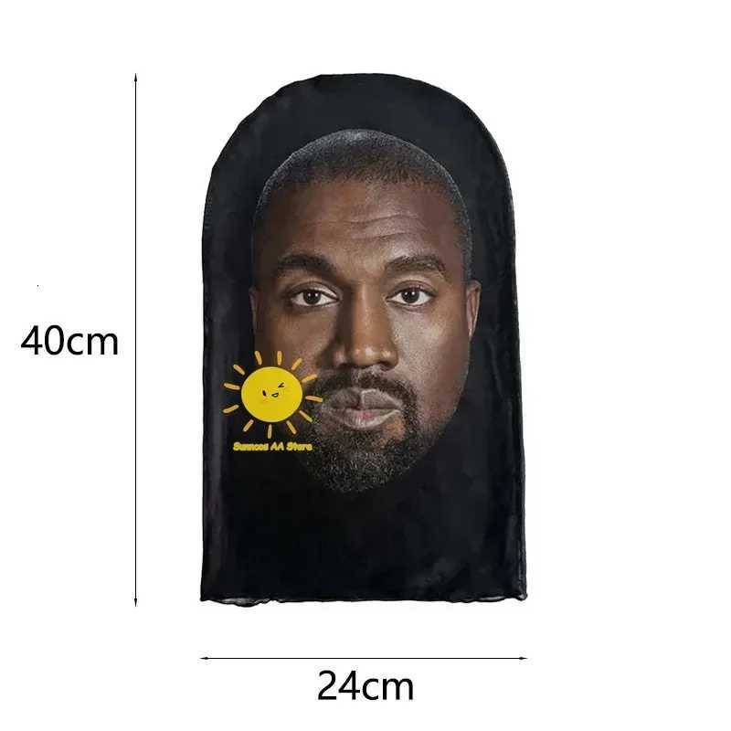 New 3D Printed Kanye Mask Drake Elastic Mesh Full Face Mask for Unisex Cosplay Headwear Party Simulation Balaclava Hat Headgear W250906