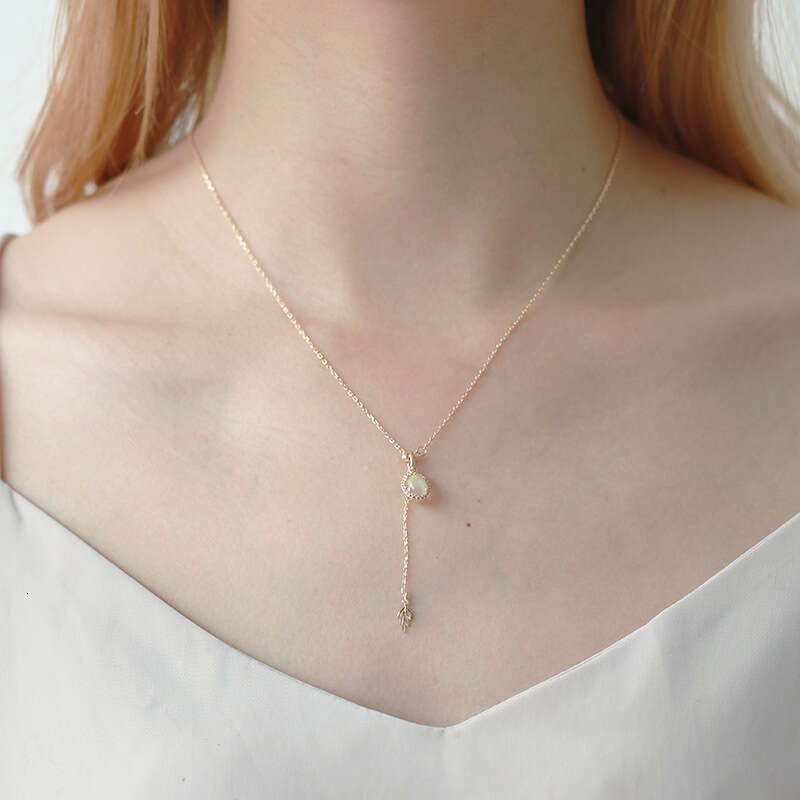 DHpet Sterling Sier Lace Pendant for Women Agete Opal White Crystal Double-Sided Necklace New Jewelry