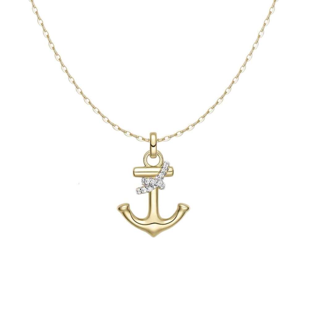 DHpet Mini Anchor Chain Elegant Light Niche Design Women's Clavicle Necklace