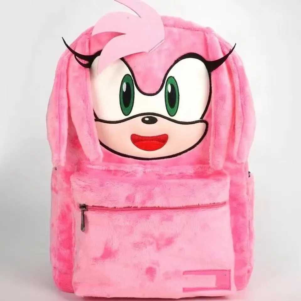 2022 Anime Knuckles the Echidna Miles Prower Backpack Plush Toys Game Children Schoolbag Cartoon Travel Bags Kids Gifts X250906