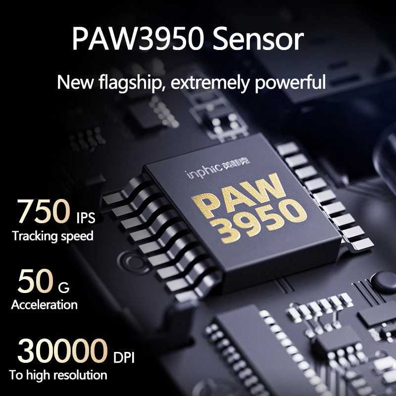 Inphic IN9 Ultra Gaming Mouse PAW3950 Sensor Vibration Feedback OLED Screen Intelligent Display Wireless Mouse Boyfriends Gift Z250906