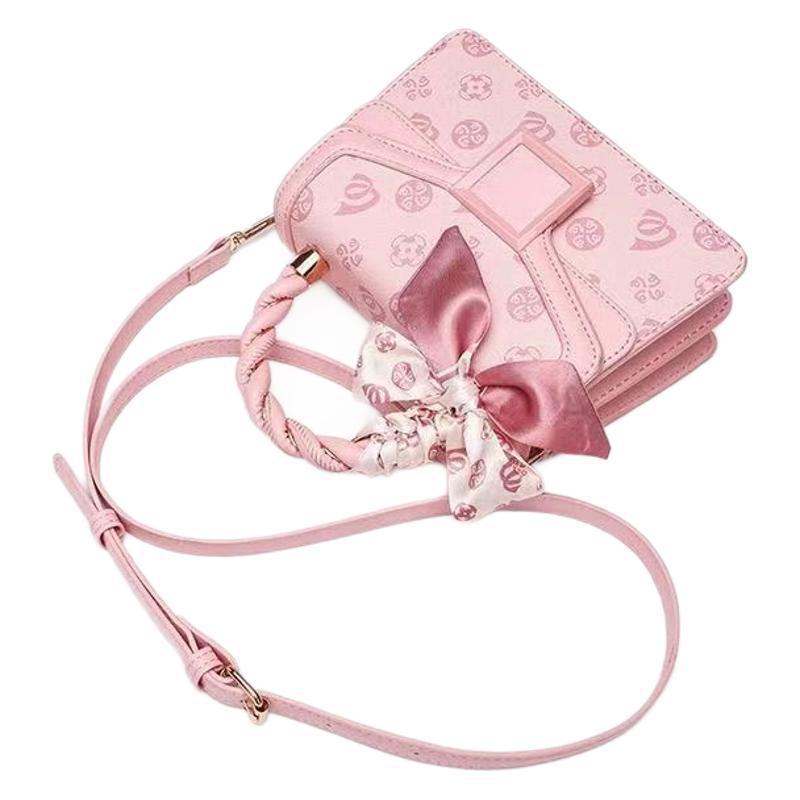 Designer Designs New Pink Emed Handbag Cross-Body Printed Commuter Bag