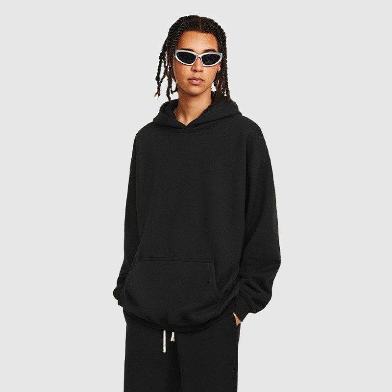 350gsm 100% Cotton Unisex Oversized with Puff Print and Embroidered Logo Fashion Wool Hoodie