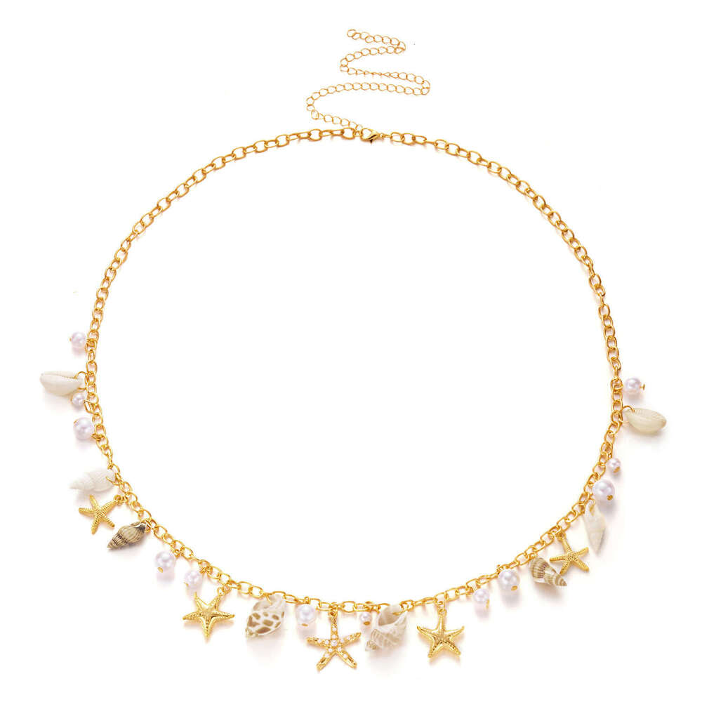 DHcollections Fashion Starfish Shell Tassel Waist Summer Beach Bohemian Bikini Body Chain Accessories