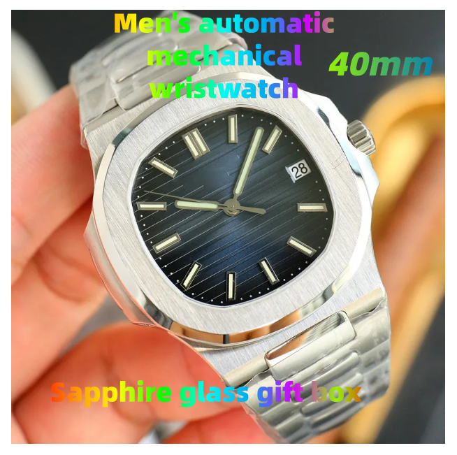 Top Men's Watch Luxury Automatic Mechanical Watch 2813 Sports Designer Watch 40MM Night Light Waterproof Stainless Steel Fashion Watch