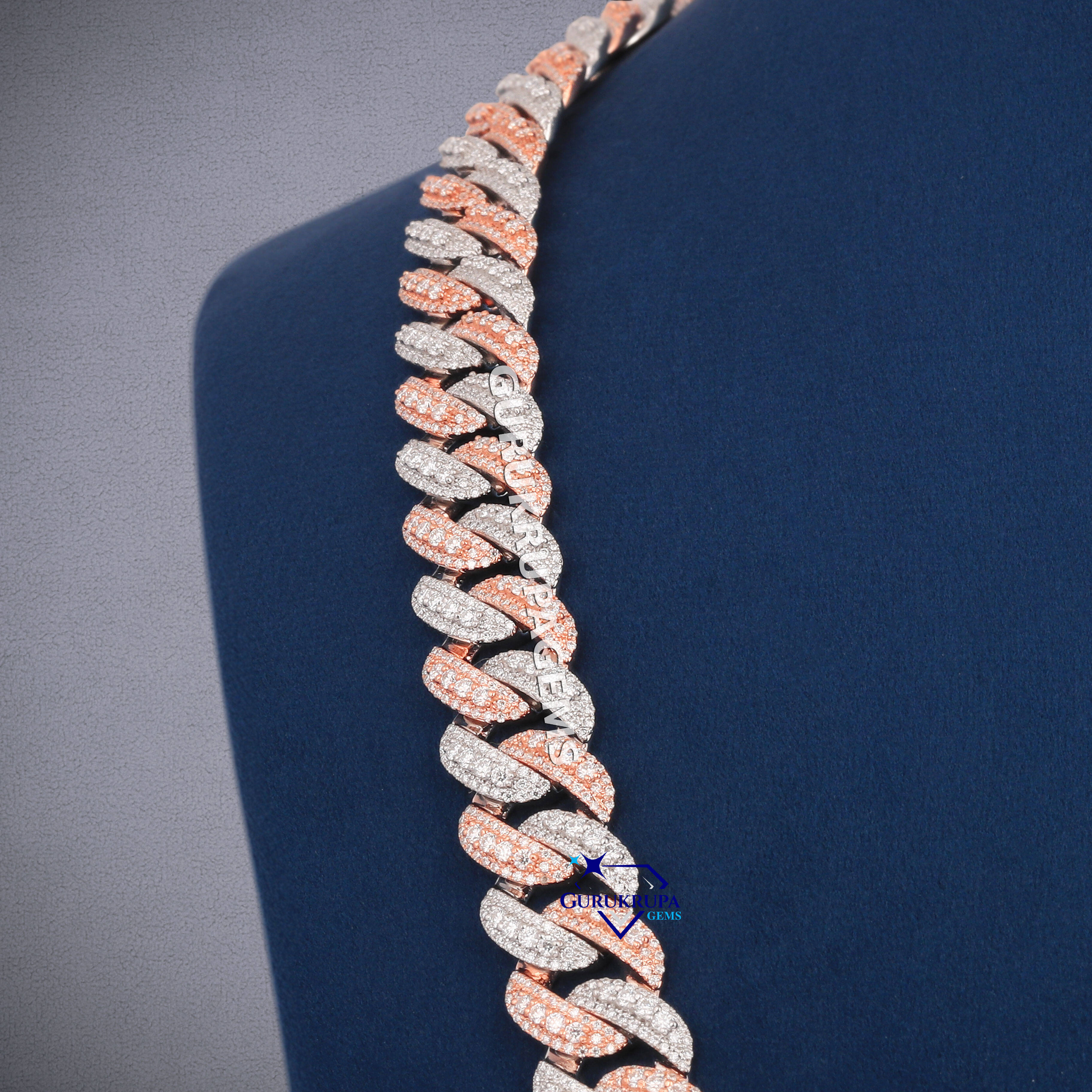 Wholesale VVS Moissanite Iced Chain for Mens 13mm22mm Wide 925 Solid Silver Diamond Rapper Cuban Link Necklace