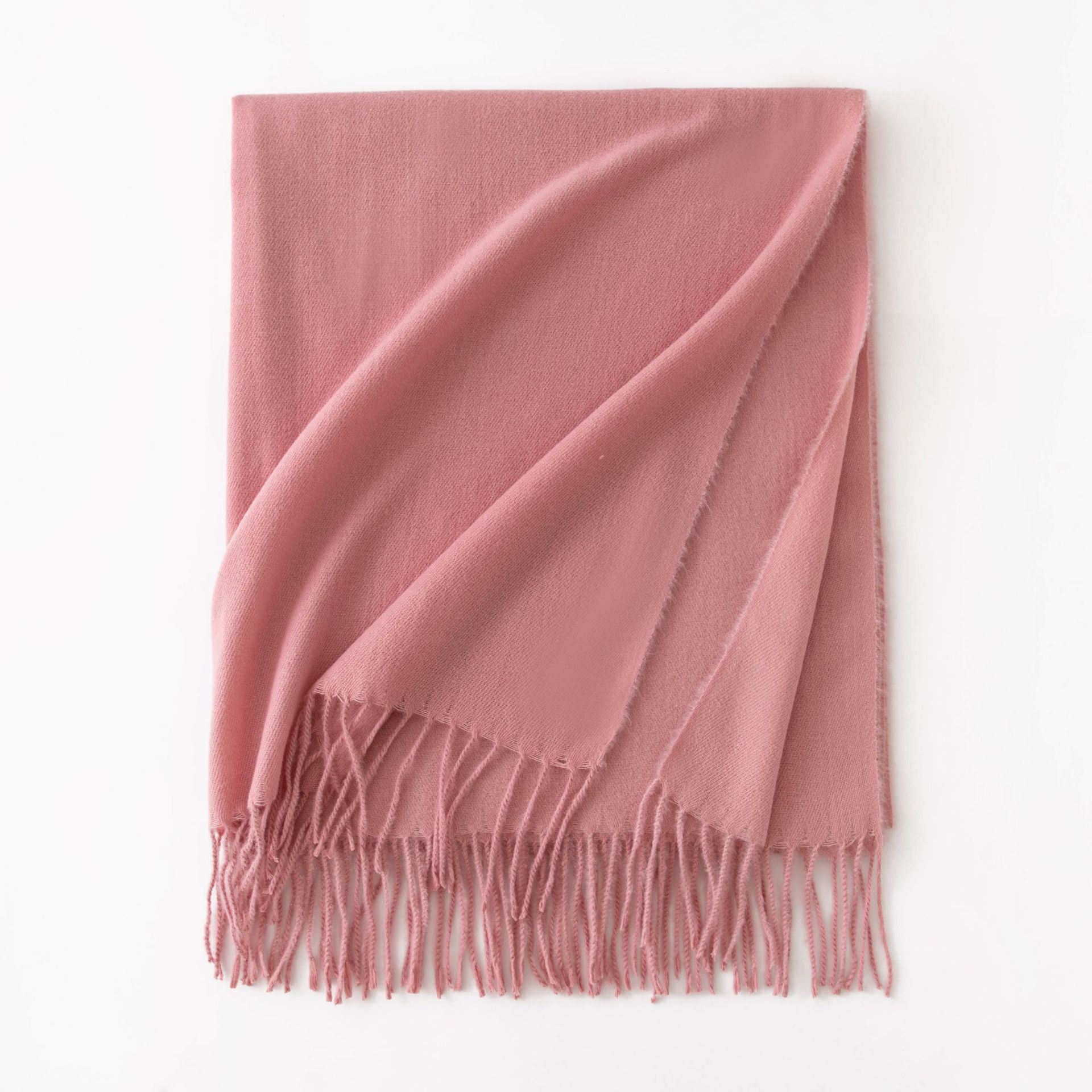 K1823 Soft Touch Scarf Women - Solid Color Long Plaid Scarf, Spring Autumn Lightweight Cashmere Feel Wrap
