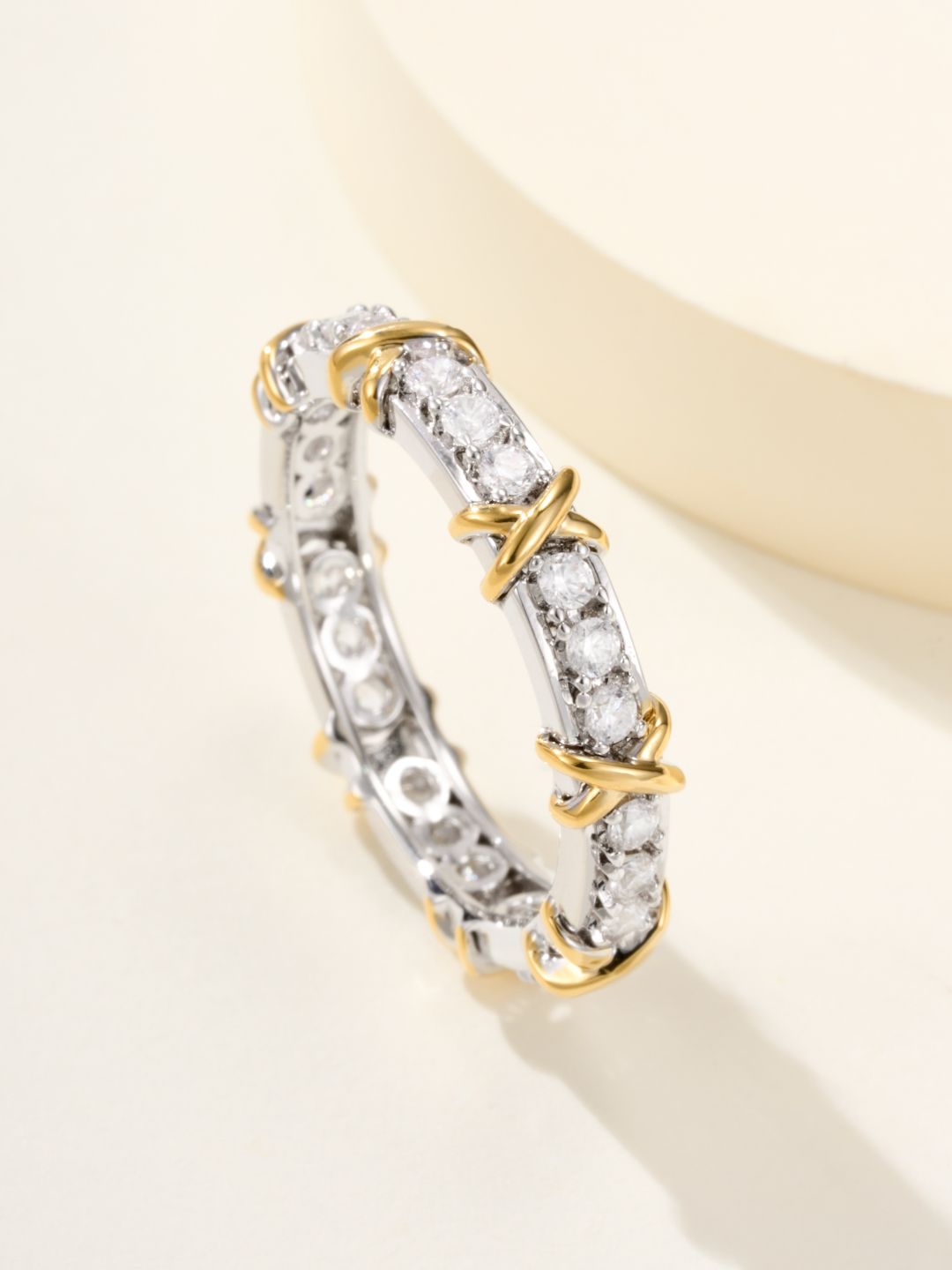 Band Rings Luxurys fashion designers women full diamond intersection ring temperament light simple exquisite personalized and versatile adjustable good nice AA