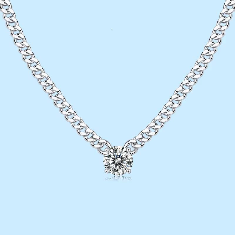 Hip Hop Style Moissanite Chain Men Cuban Chain Pendants Moissanite Jewelry Thick Cuban Chain