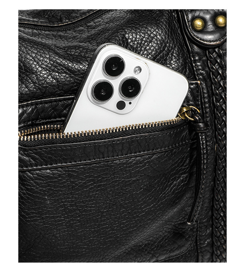 TB BHULAMTE Designer Bag Hot-selling French Retro Motorcycle Bag Single Shoulder Crossbody Bag Tote Bag Large Capacity Women's Bag Luxury Bag Was