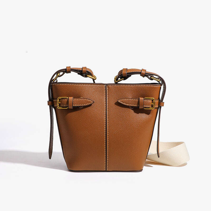 Spanish Women's Z Brand 2025 New High-End Versatile Buckle Decor Single Shoulder Crossbody Bucket Bag