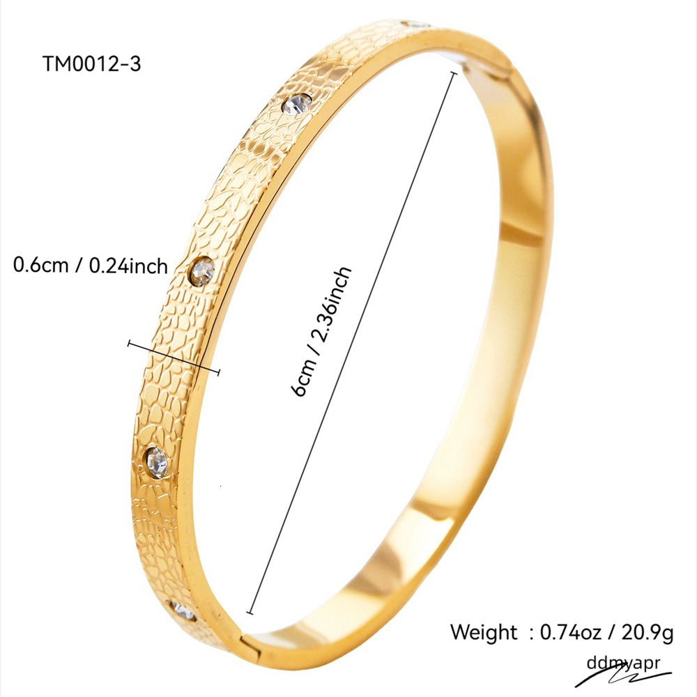 Designer Classic Bracelet Stainless Steel Ddmydec Men Women Riveted Bangle Gold Plated Fashion Jewelry Rivet Design Ddmydec Ddmydec