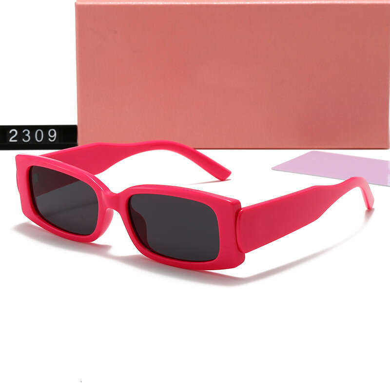 New Men and Women Small Frame Pink Glasses High-grade Beach Internet Celebrity Sunglasses 2309 bf1