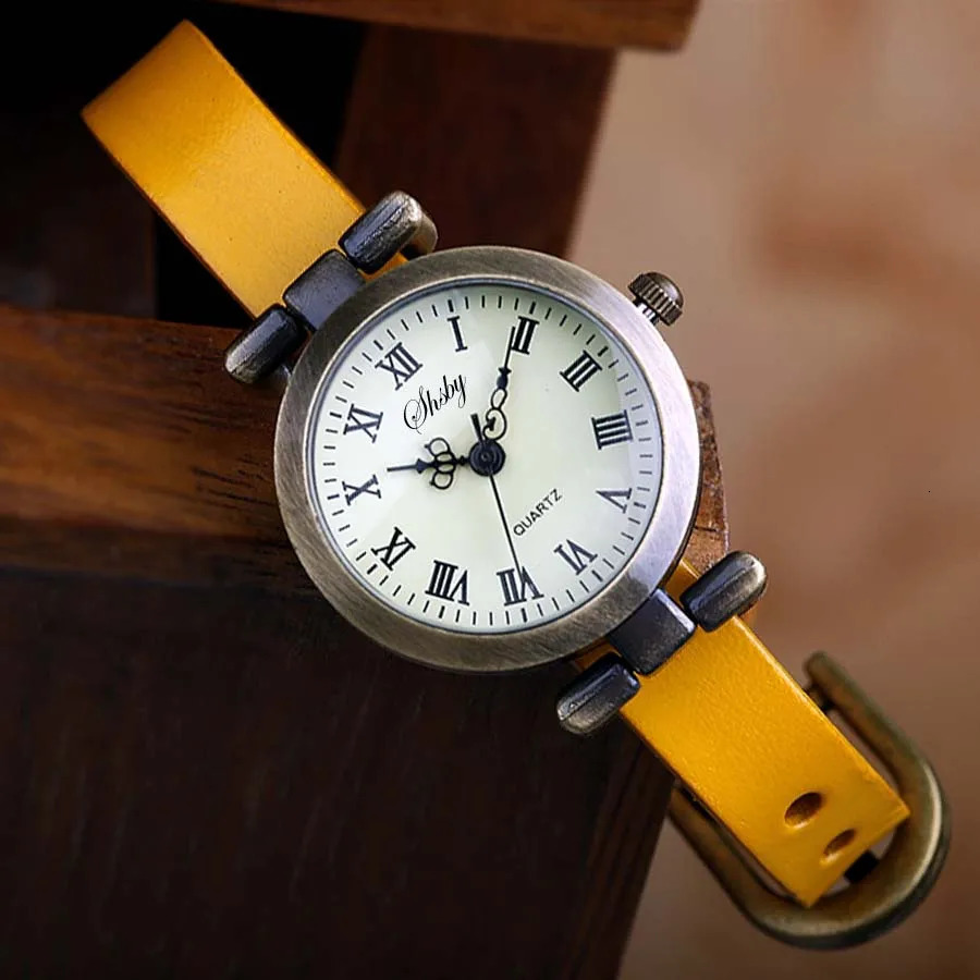 Shsby Fashion Selling Leather Female Watch ROMA Vintage Watch Women Dress Watches 250906